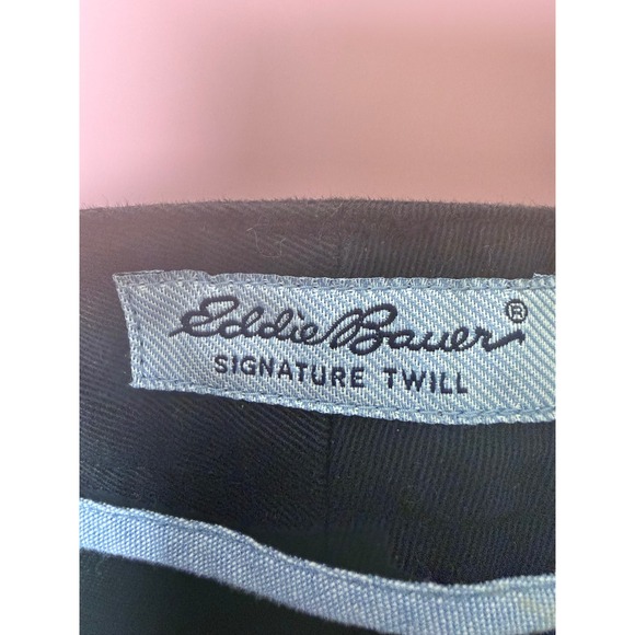 Eddie Bauer Signature Twill Midi Skirt Black Cotton Classic Versatile Size 6 - Picture 2 of 7